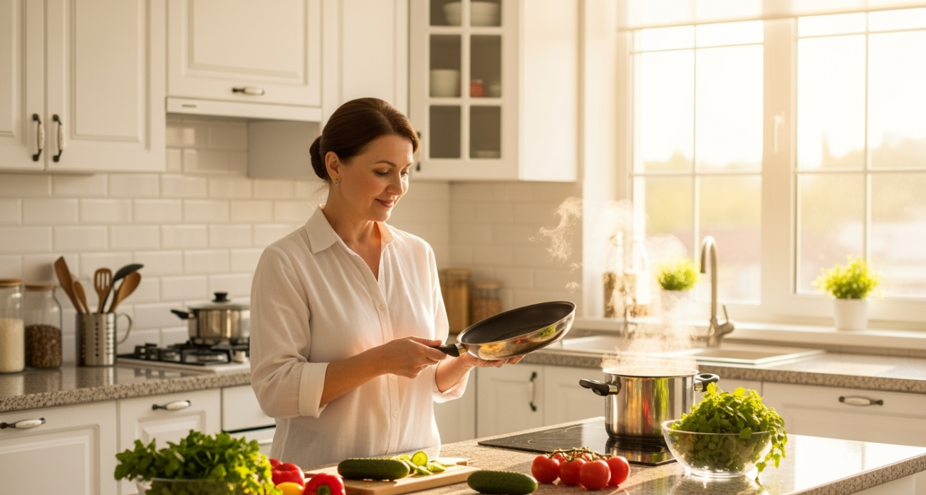 Два пакетика добавляю в горячую воду, и сковорода как новая: жир и нагар исчезает без следа