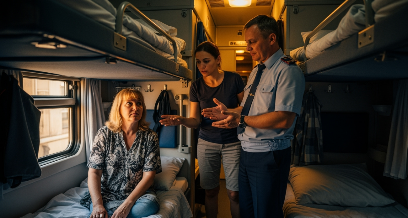 В 7 утра с верхней полки спустилась попутчица и начала будить меня, чтобы я освободила ей место: проводник рассказал, как реагировать в подобных случаях