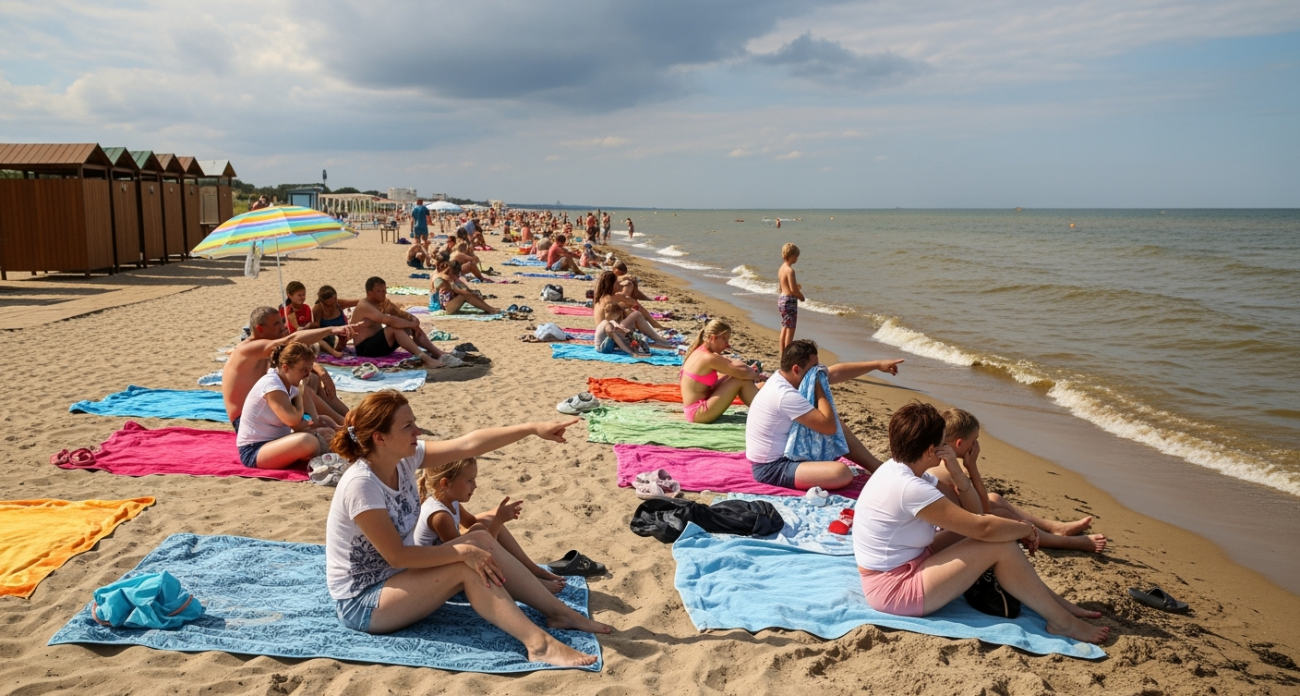 Черное море преподнесло неприятный сюрприз отдыхающим - купаться невозможно, люди сидят на берегу