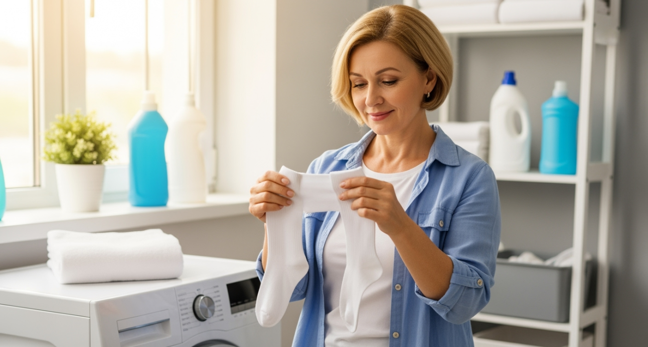 Кидаю 4 ложки в таз — даже самые заношенные носки станут белее снега: простой лайфхак