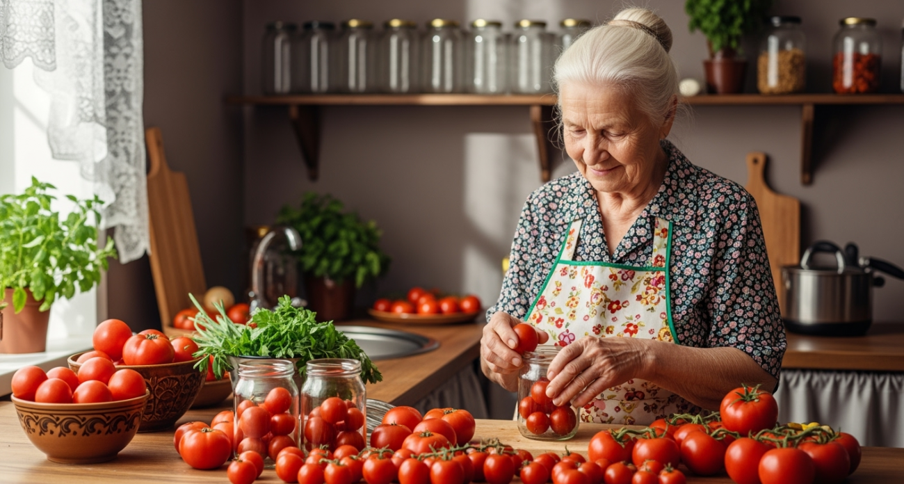 Бабушкин секрет: консервируем помидоры без пастеризации — зимой будут как свежие