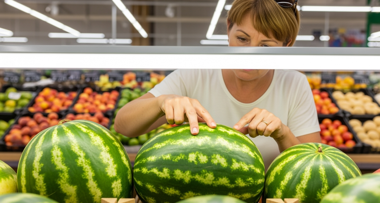 Один точный признак выдаст самый спелый арбуз — вам понадобится только палец