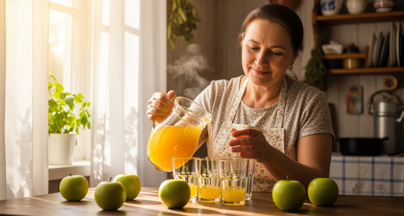 Простой дачный секрет: как получить яблочный сок без соковыжималки и соковарки - запомните раз и навсегда