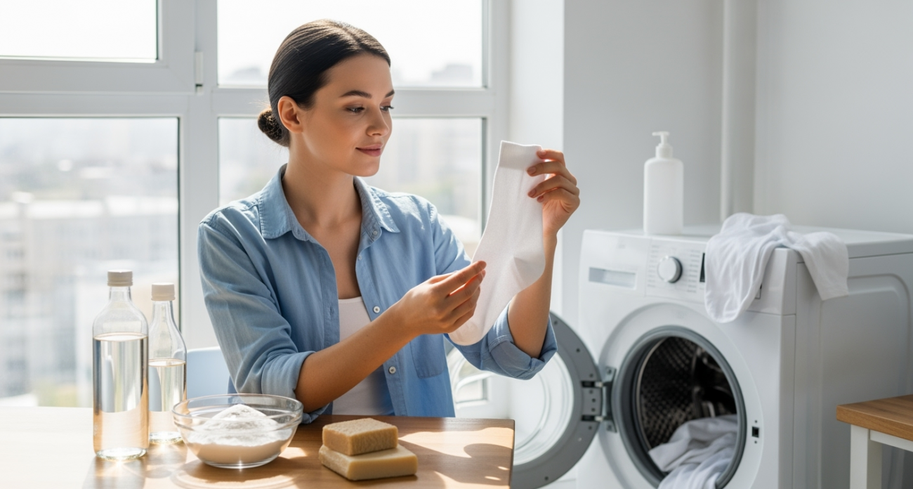 Отстирайте носки до идеальной белизны за 3 шага: простой секрет с доступными средствами