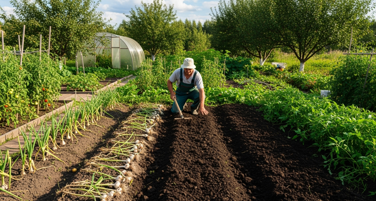 Убрали чеснок и лук - запомните этот 35-минутный секрет: почва станет супер плодородной к следующему сезону