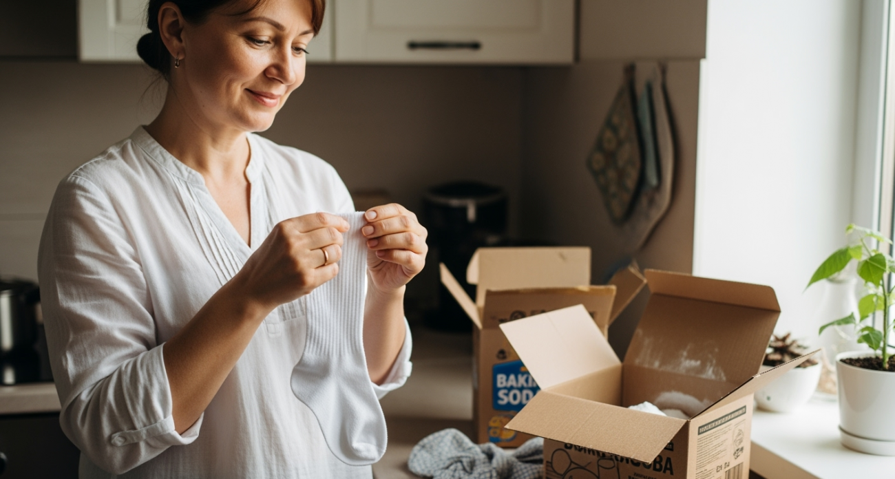 Засыпайте соду в носки: простой лайфхак даст отличный результат, который вас удивит