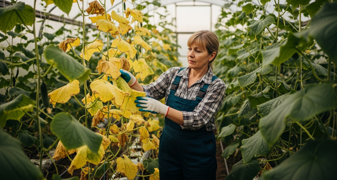 Желтеют листья у огурцов? Срочно сделайте это - за ночь плети позеленеют и дадут обильный урожай