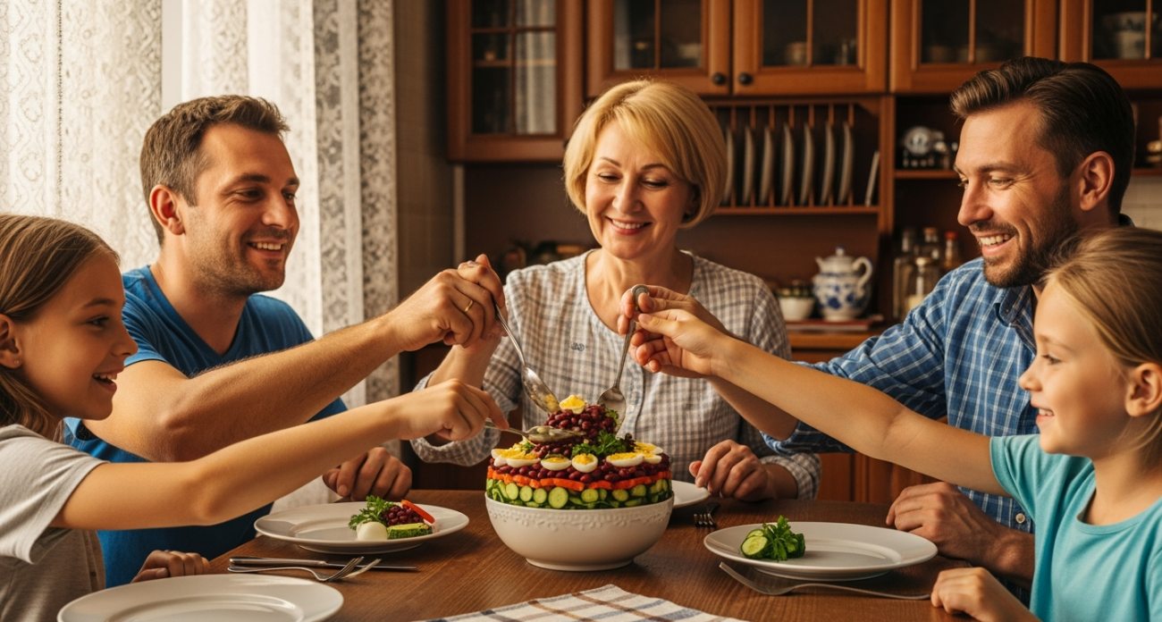 Домашние уплетают за обе щеки: беру банку фасоли и за 2 минуты готовлю шикарный салат — делюсь рецептом