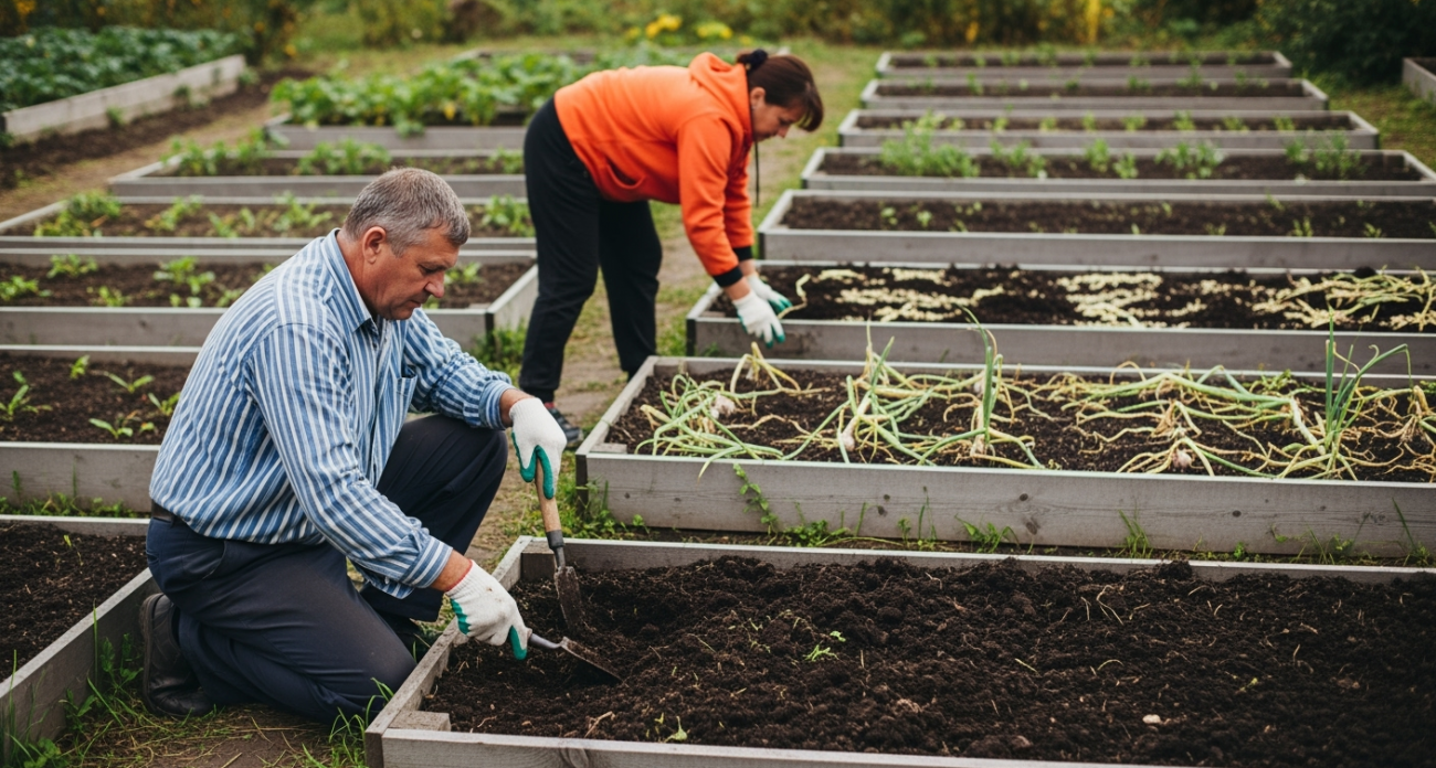 Убрали чеснок и лук? Потратьте 35 минут на грядки сейчас — получите супер плодородную почву на следующий год