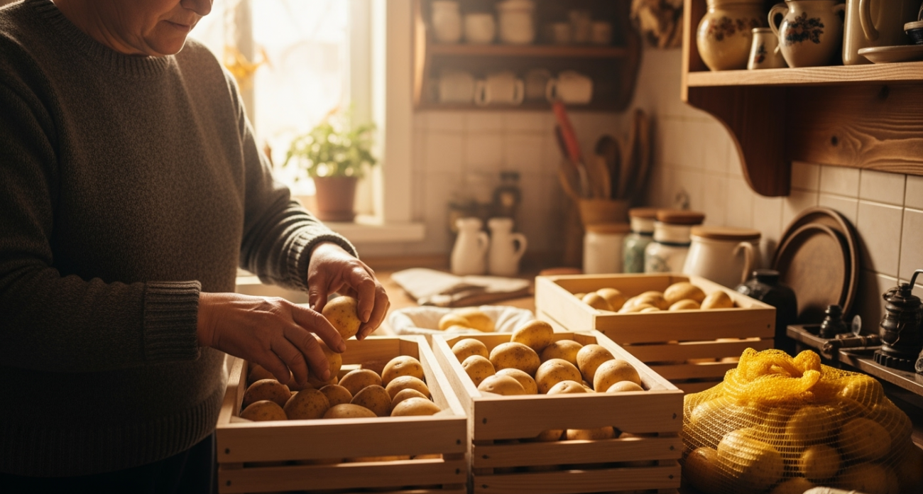 Картошка не прорастет и не сморщится всю зиму: хитрая уловка для идеального хранения картофеля