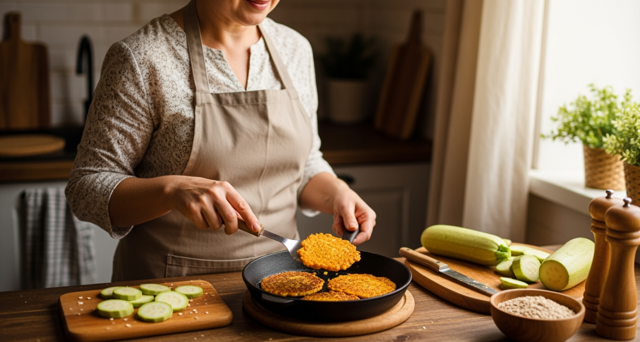 Забудьте про муку: готовлю кабачковые оладьи с овсянкой — полезный секрет сезонных блюд