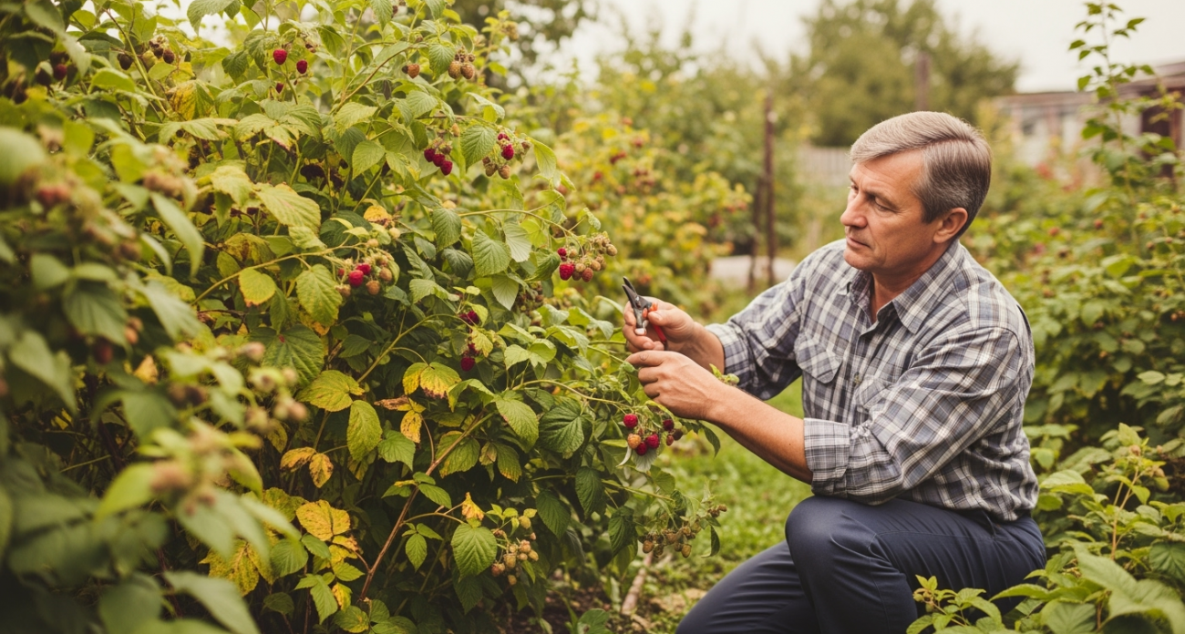 Ученый-агроном раскрыл секрет осенней обрезки малины для двойного урожая в следующем году