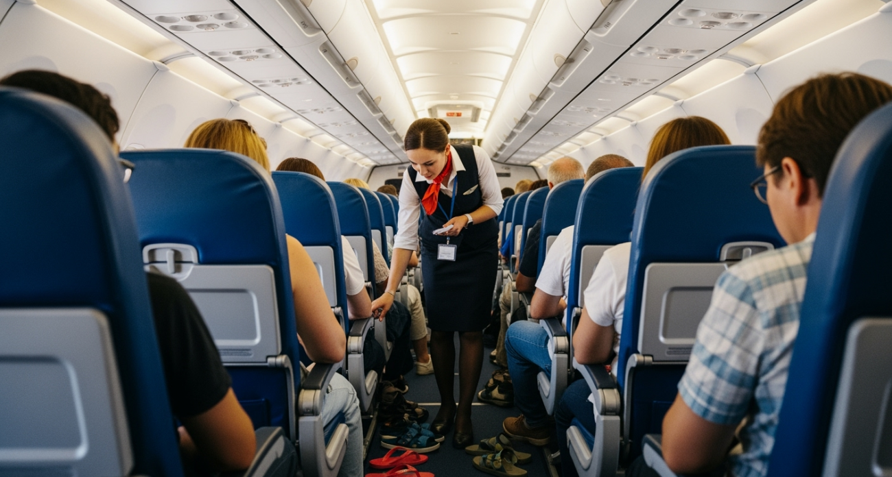 Стюардесса раскрыла: пассажиров в такой обуви заносят в отдельные списки и пристально отслеживают