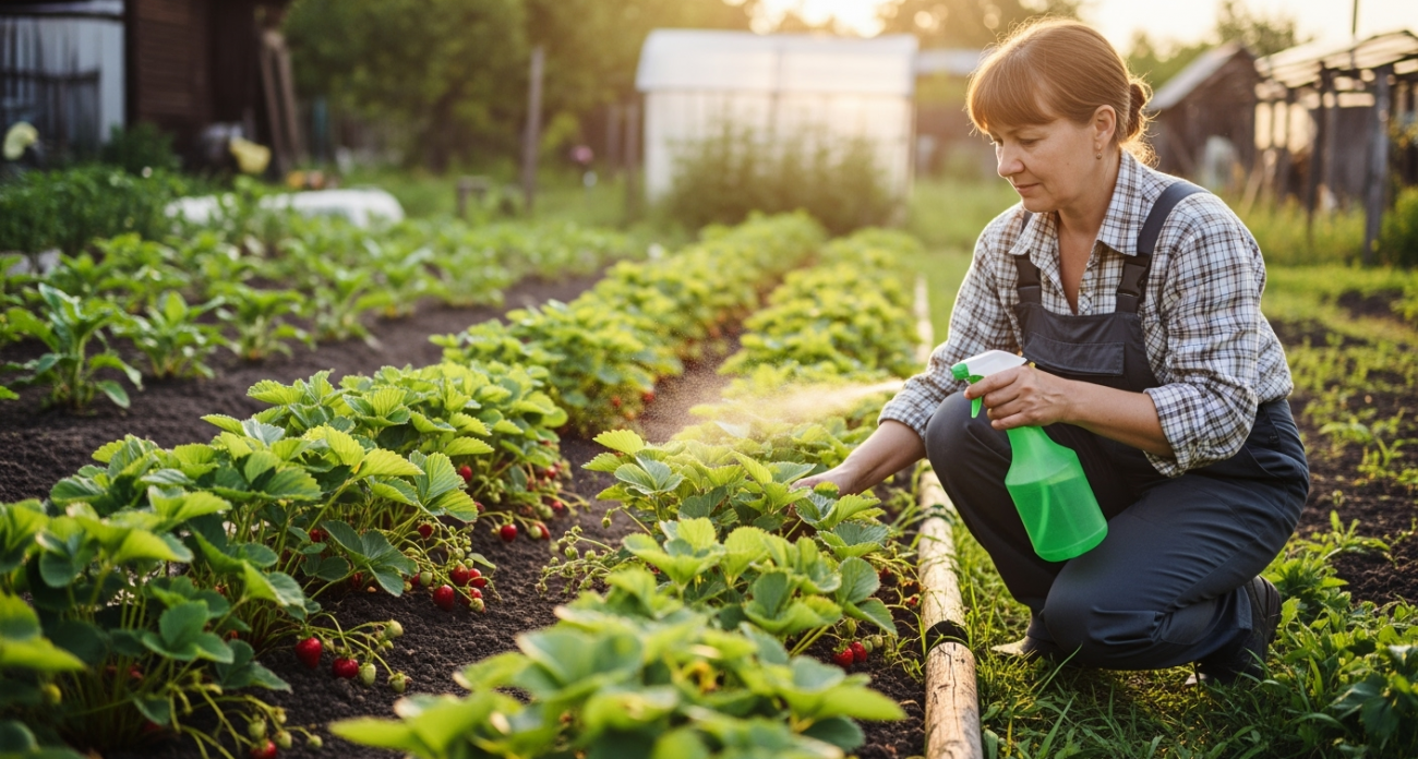 Секрет ядреной смеси, которую боятся все вредители: один раз обработаете в сентябре — клубника будет идеальной весь сезон