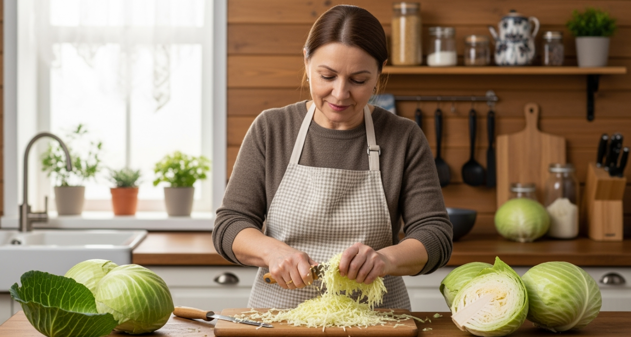 Секрет, который знают только опытные хозяйки: как за 3 минуты превратить кочан капусты в идеальную мелкую шинковку без единого специального приспособления