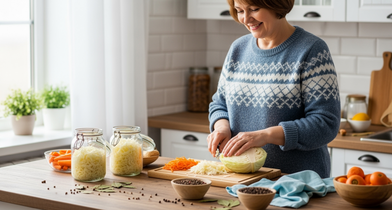 Секрет бабушки: как получить идеальную квашеную капусту без единой добавки