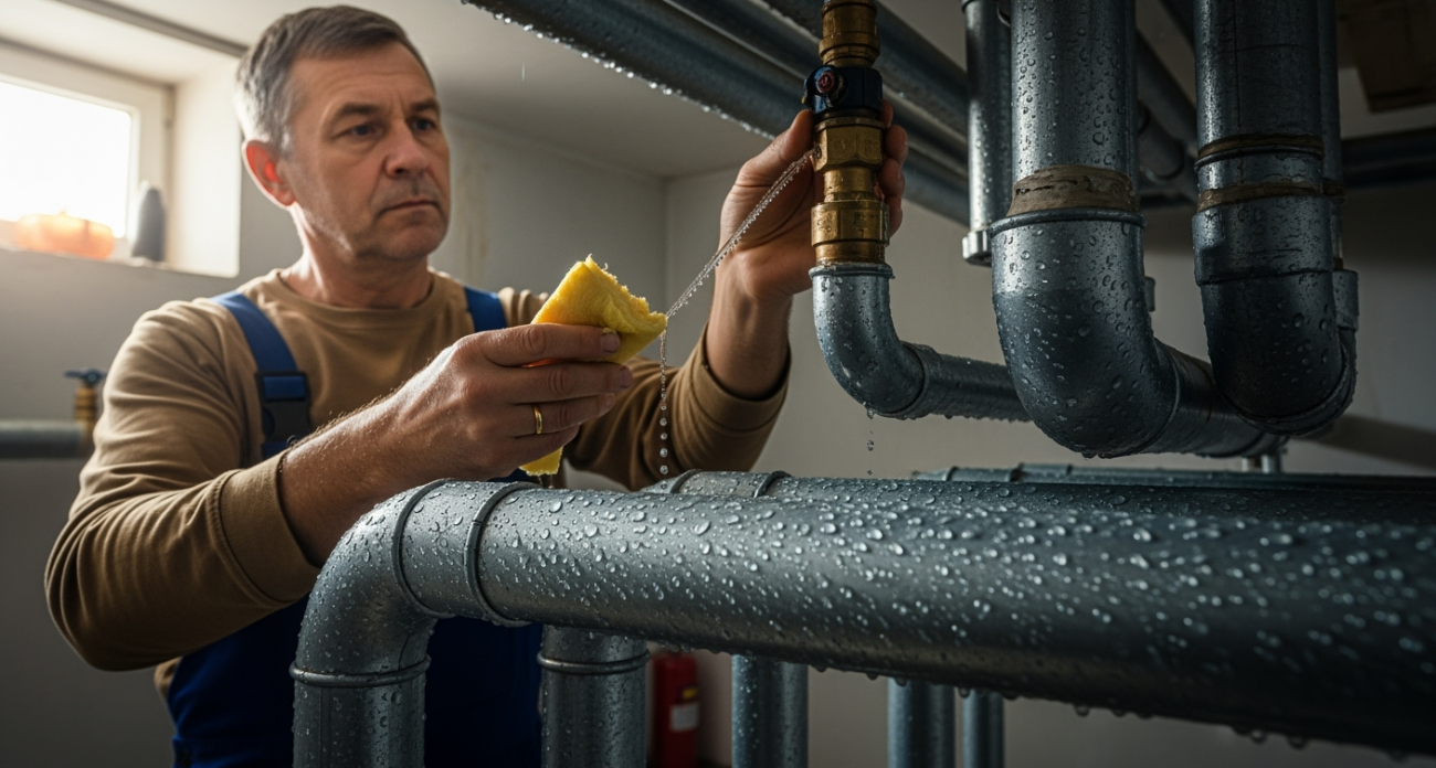 Труба в ванной потеет — три скрытые причины, которые не видят даже сантехники