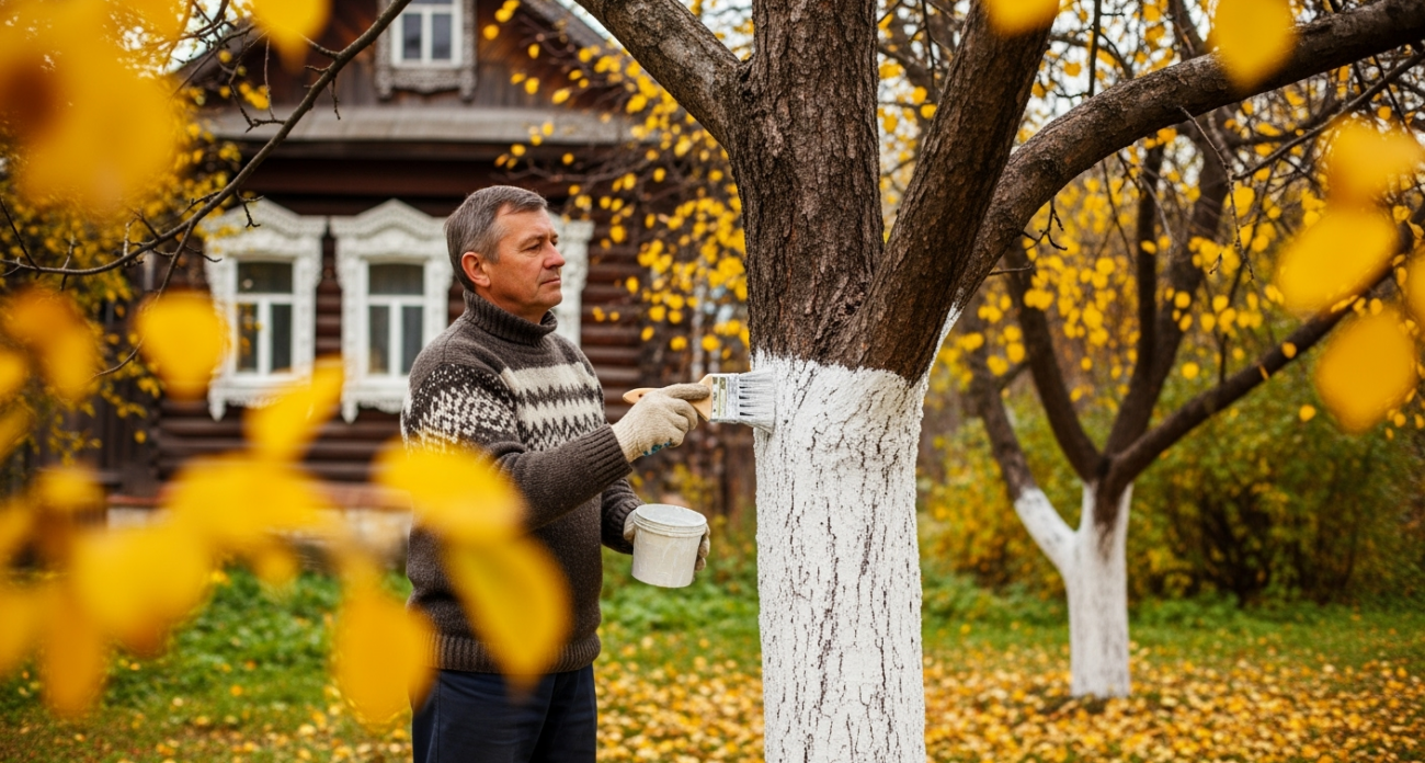 Соседи смеются над моим копеечным составом для побелки, а весной завидуют здоровому саду