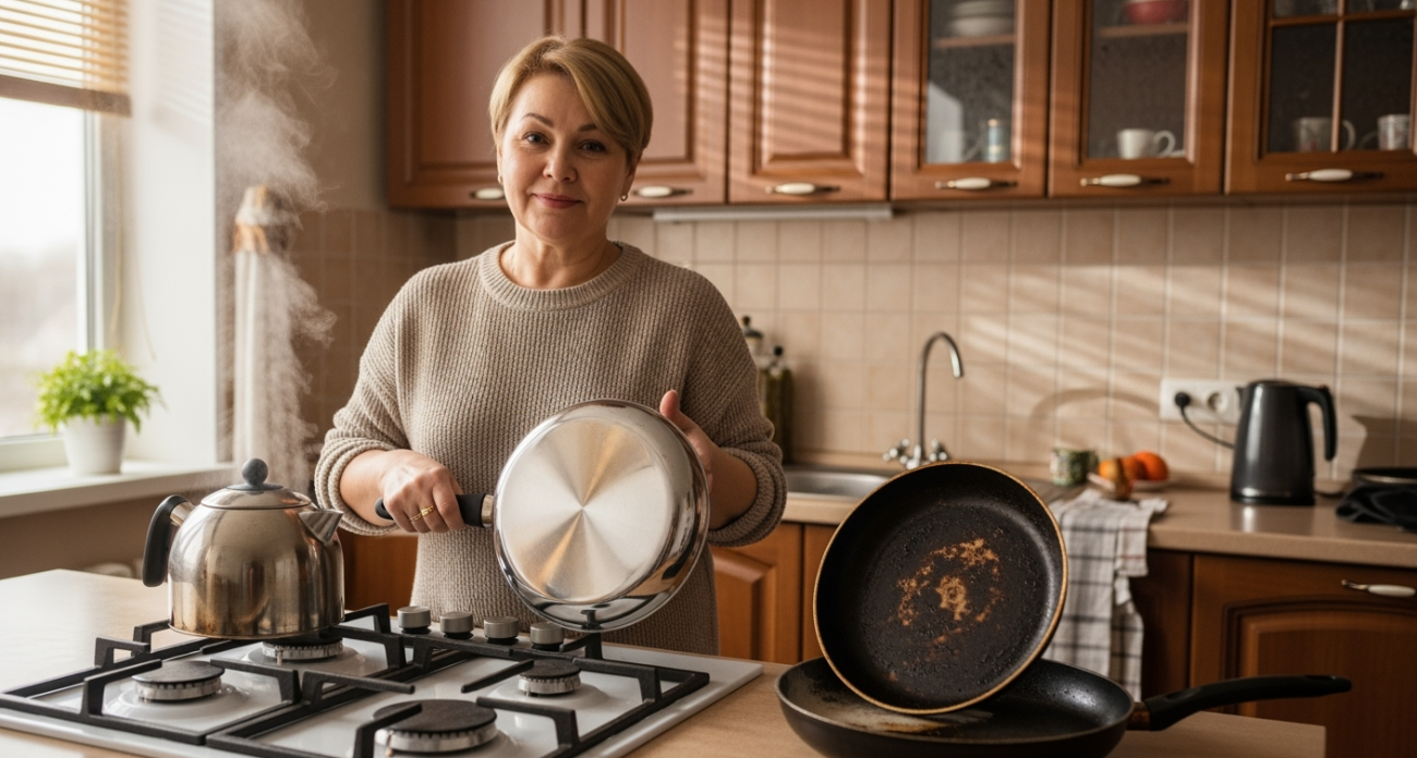 Забытый советский секрет: что происходит со сковородой, если залить в неё крепкий чай