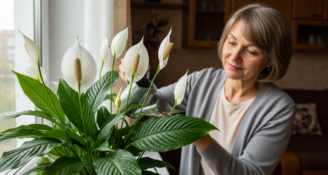 Цветоводы скрывают простой рецепт: 3 грамма этого порошка превращают спатифиллум в королевское растение