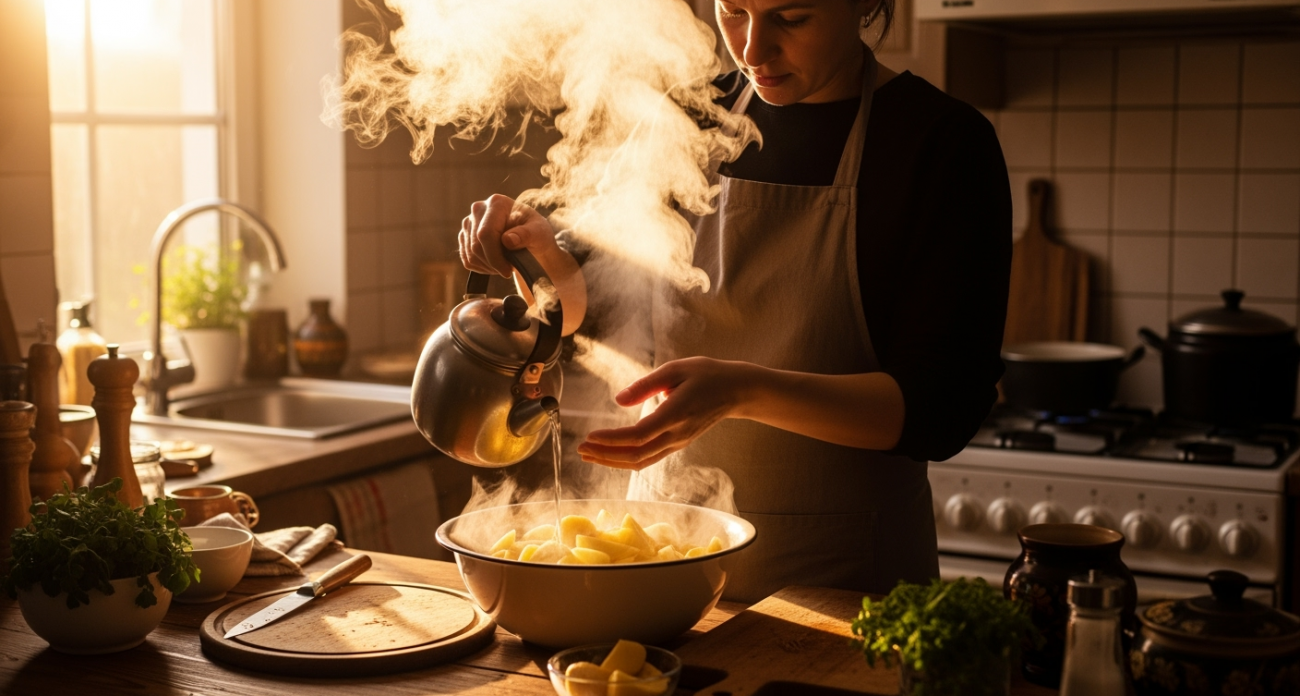 Один трюк с кипятком превращает обычную картошку в ресторанное блюдо: вот что делают повара перед жаркой