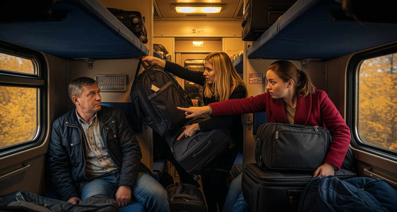 «Ты чё, не уступишь?!» — как меня хотели выгнать с полки в поезде: четыре баула, две фурии и я.