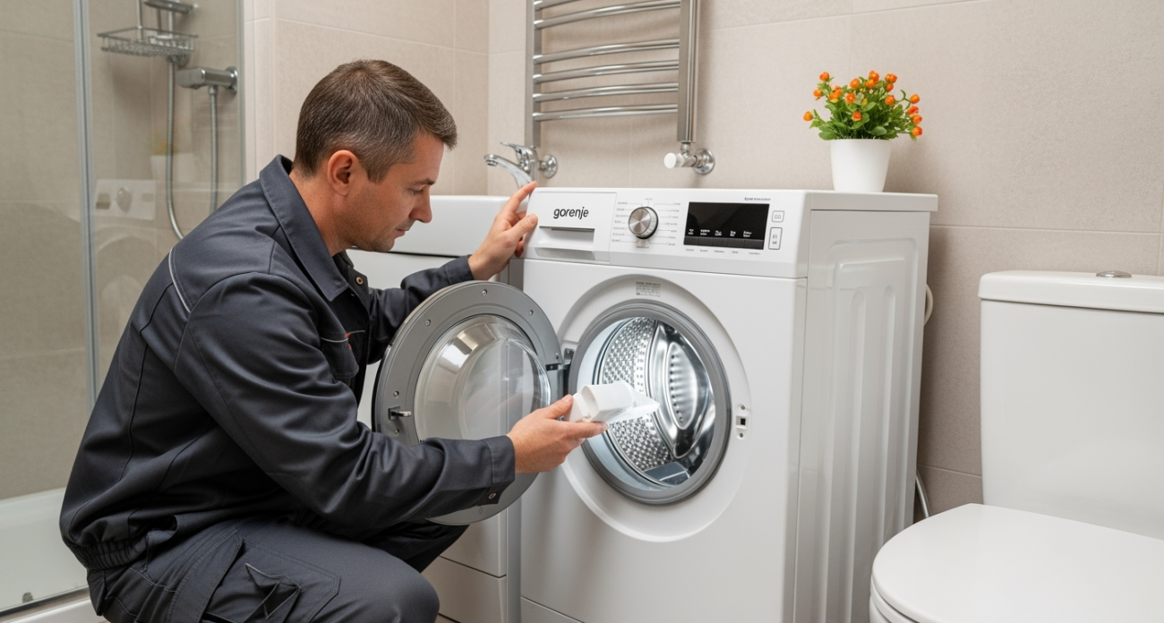 Сосед положил пустую бутылку за стиралку — вибрация исчезла на 80%, хотя коврики не помогали