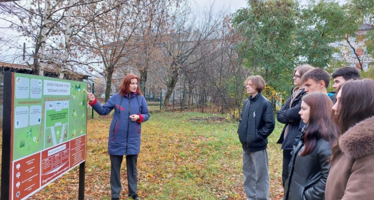 В Дзержинске дети сравнивают свой рост с животными на новой экологической тропе