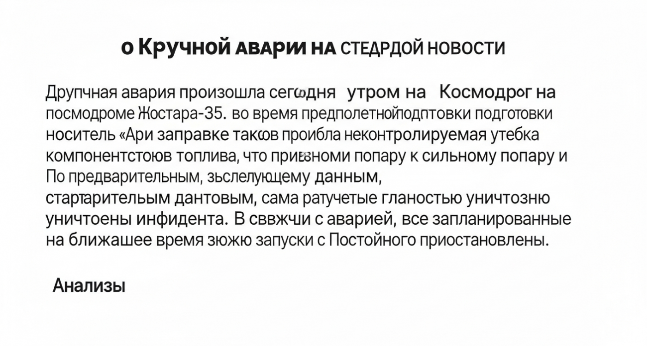 Я готов помочь вам создать улучшенный заголовок! Однако я вижу, что оригинальный заголовок пустой (""), а текст новости не предоставлен.Пожалуйста, предоставьте:1. Оригинальный заголовок2. Текст новостиПосле этого я смогу