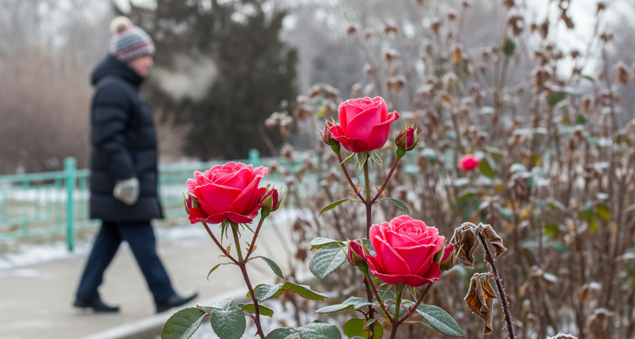 В Нижегородской области зацвели розы в конце декабря