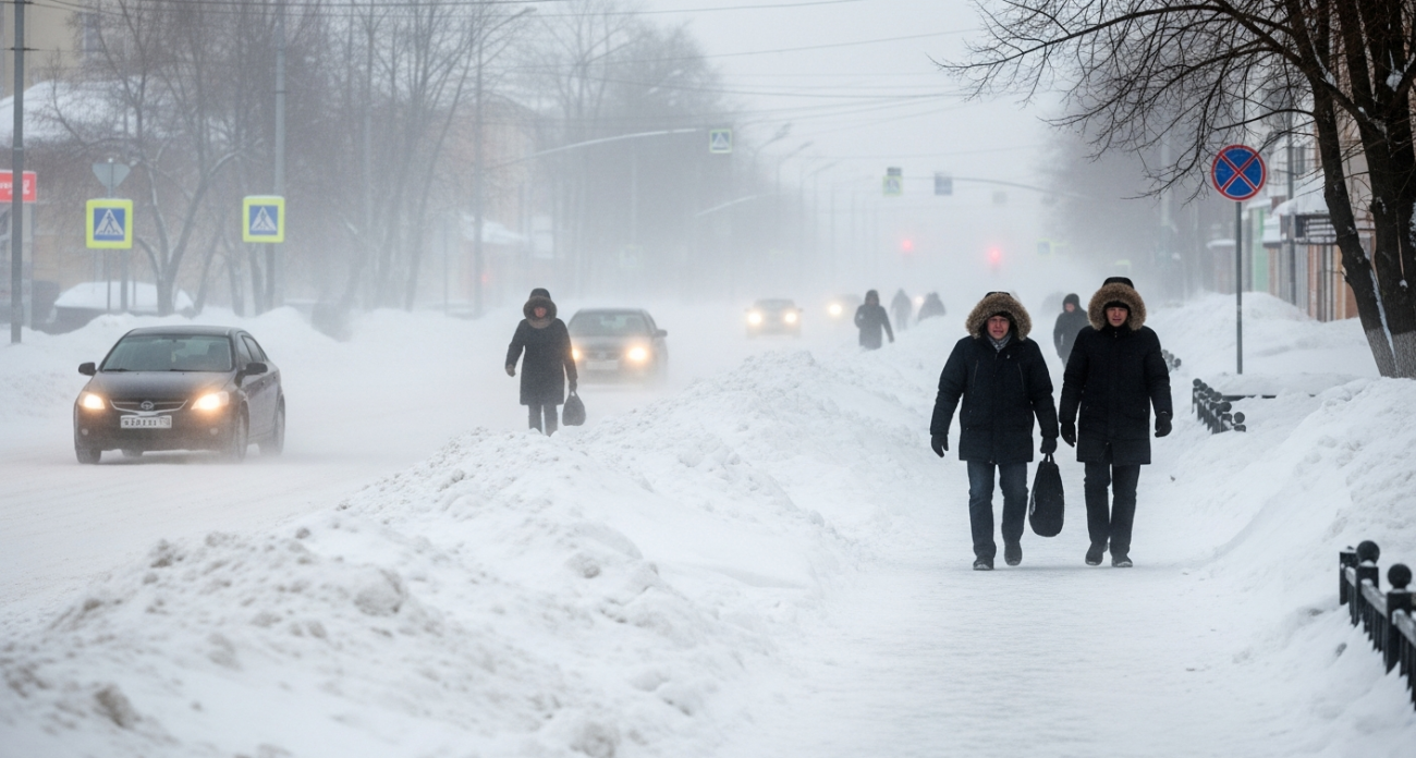 Аномальные морозы до -25°С, метель и гололедица обрушатся на область 31 января
