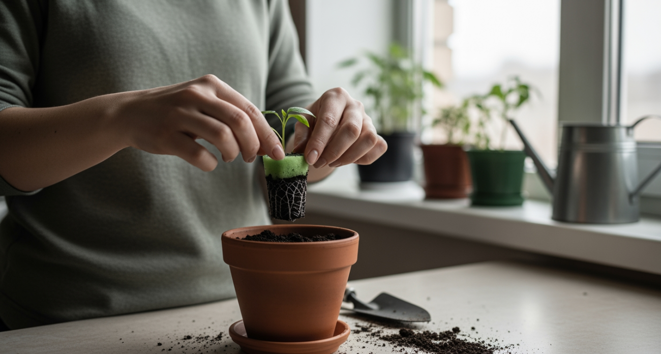 Бабушкин метод с губкой творит чудеса с рассадой даже в холода — перцы растут как на дрожжах от этой подкормки