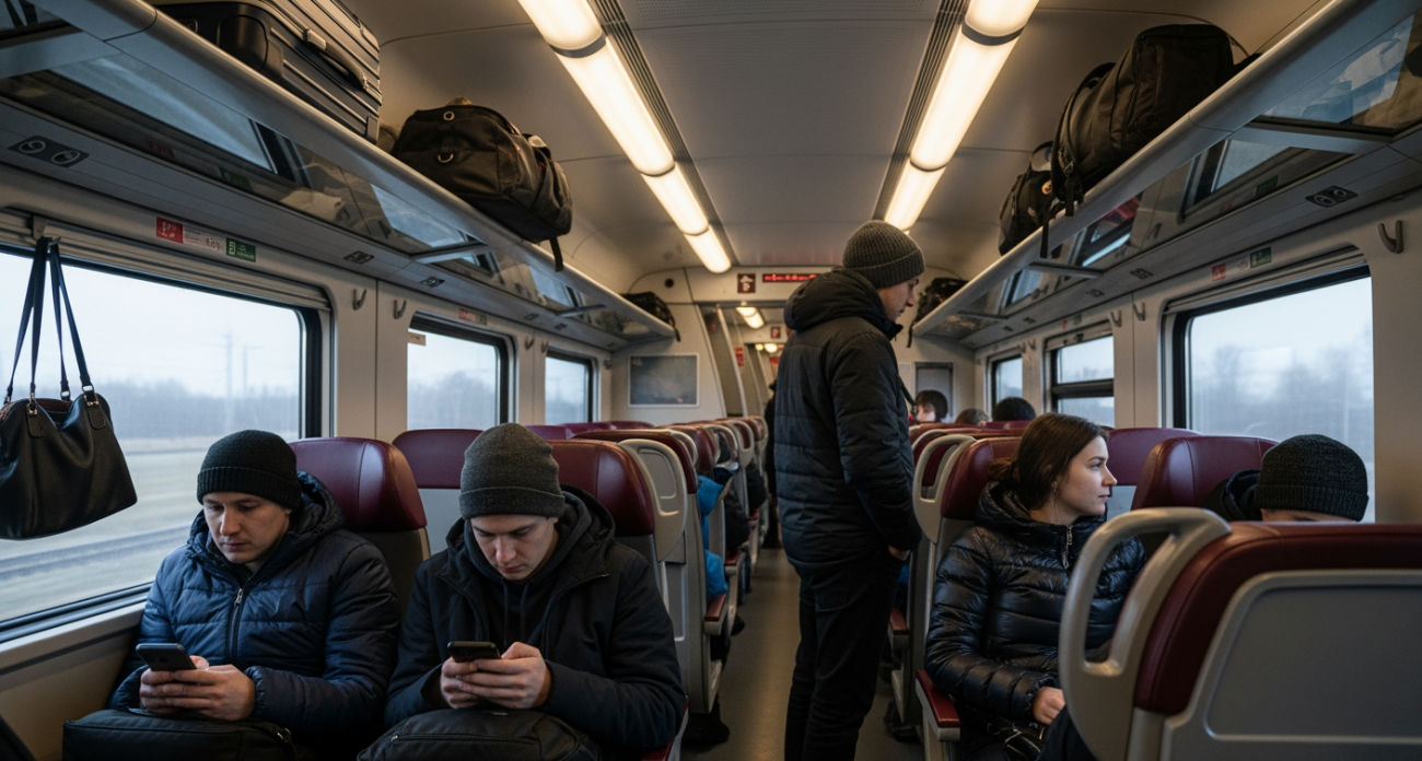 Двухэтажный поезд с фиолетовыми туалетами и кулером: почему я молил о пощаде после часа езды на сидячих местах