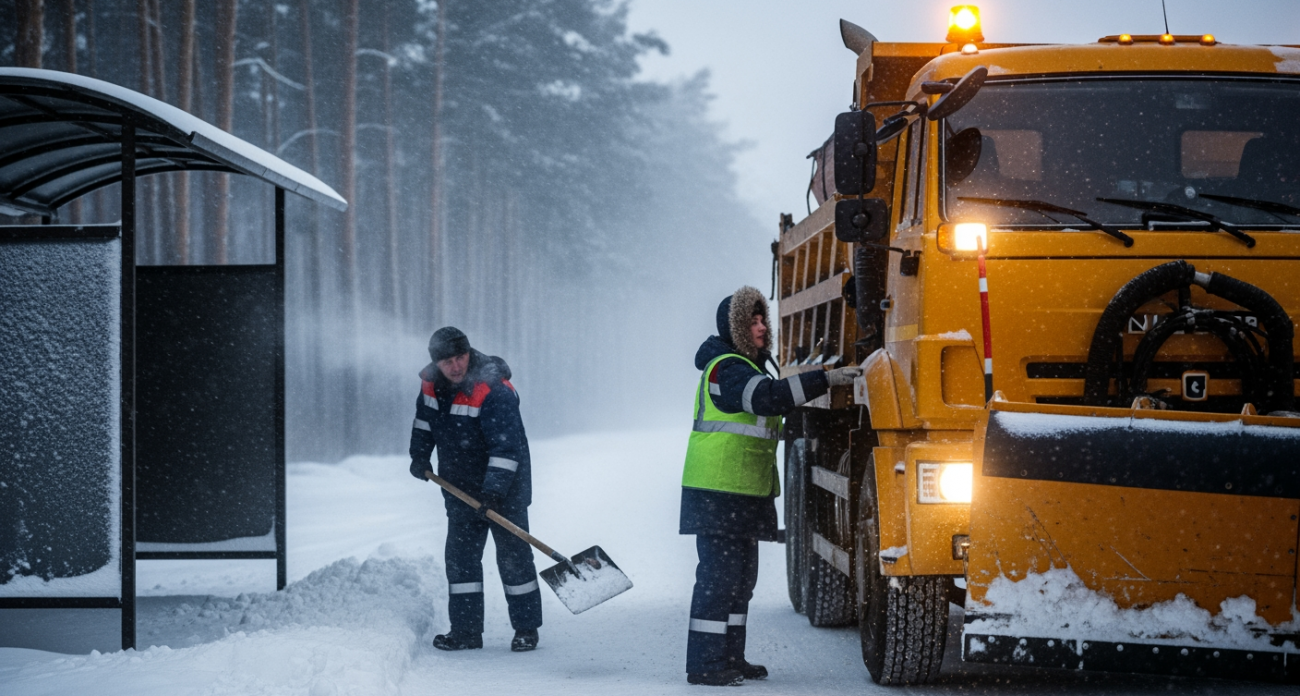 912 единиц техники и 639 рабочих: ГУАД мобилизовало все силы против снежного циклона с ветром до 15 м/с