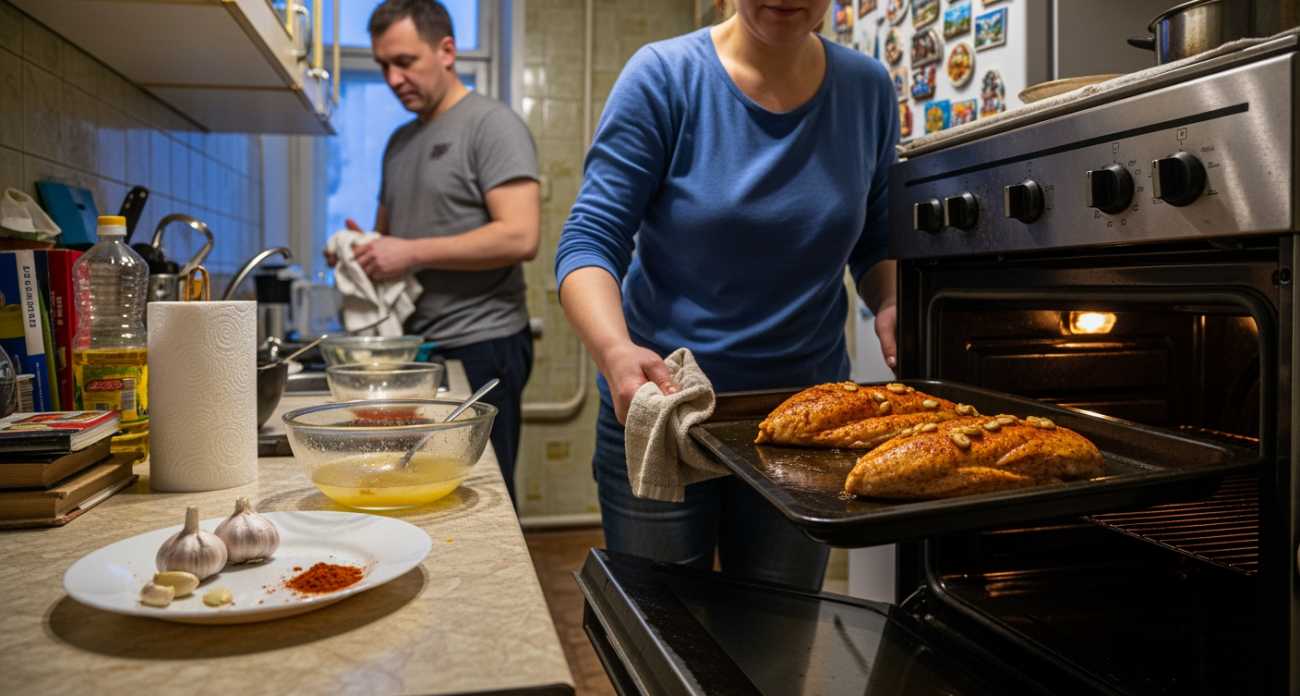 Мой секрет домашней курицы сочнее магазинной колбасы — простой ночной маринад в соли перед запеканием