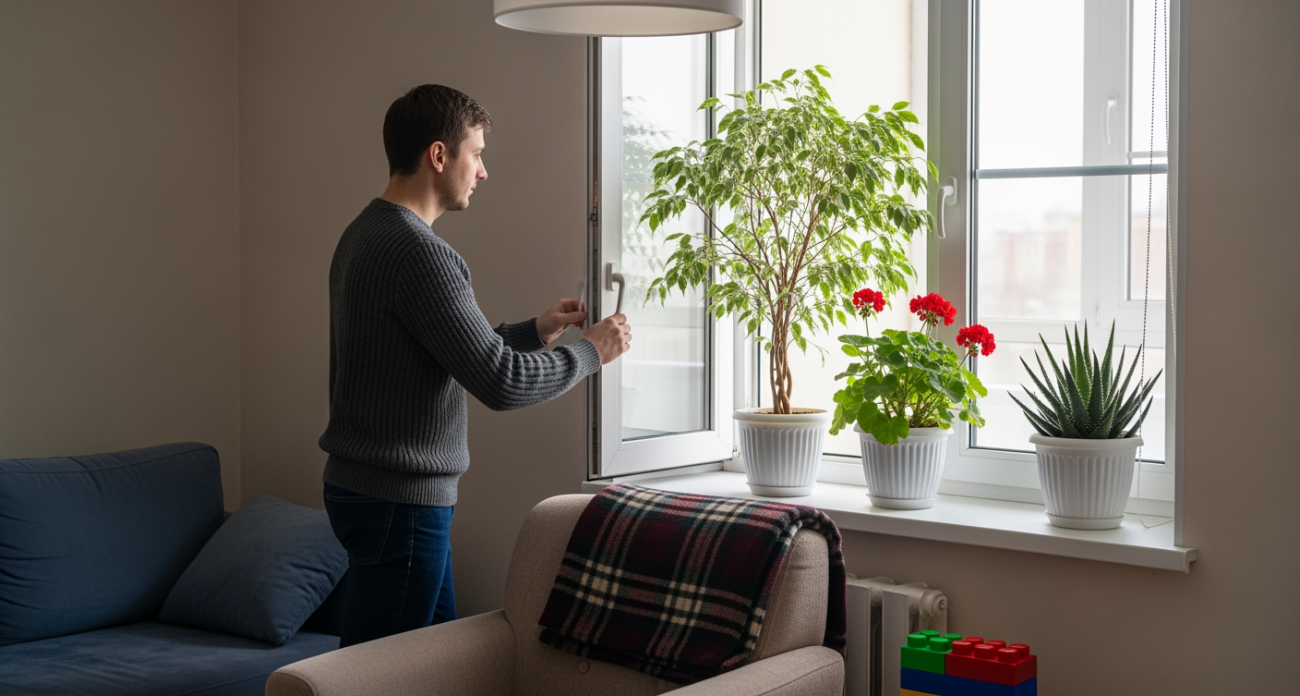 Профессиональный лайфхак для зимы: секрет вентиляции пластиковых окон без холода в квартире и вреда для растений