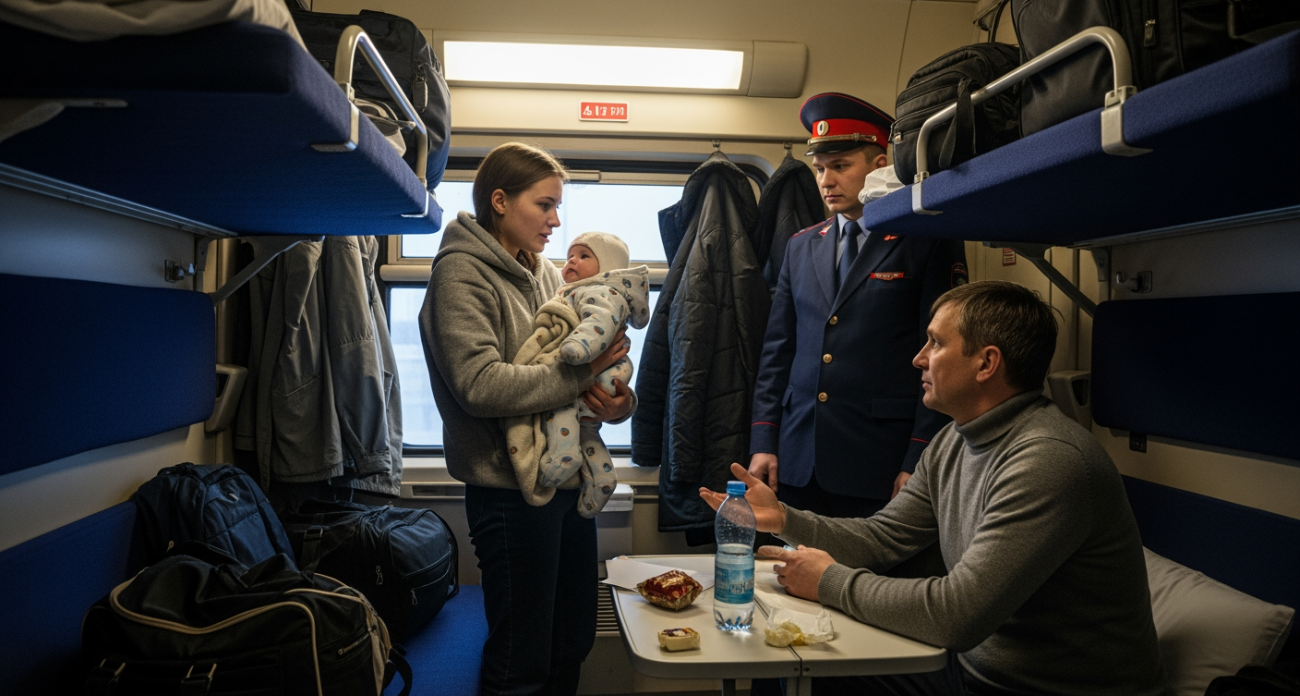 Мамочка с младенцем потребовала уступить ей место в поезде, но пассажиры решили преподать ей урок вежливости