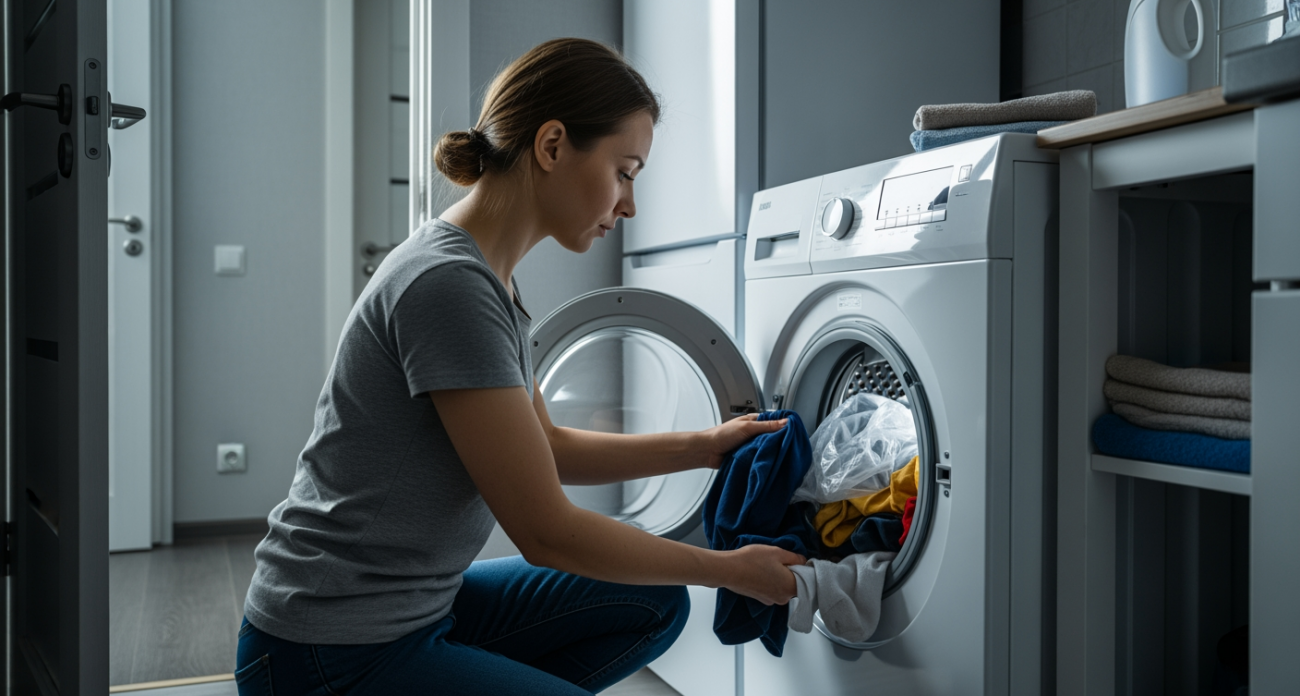 Гениальная уловка с пакетом в стиралке сэкономит вам время и нервы, о которой молчат домохозяйки