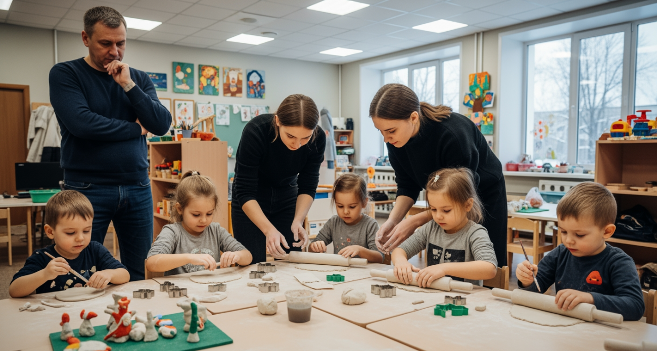 Депутат и студенты превратили белую глину в праздник: мастер-класс для малышей Горбатовки вызвал восторг