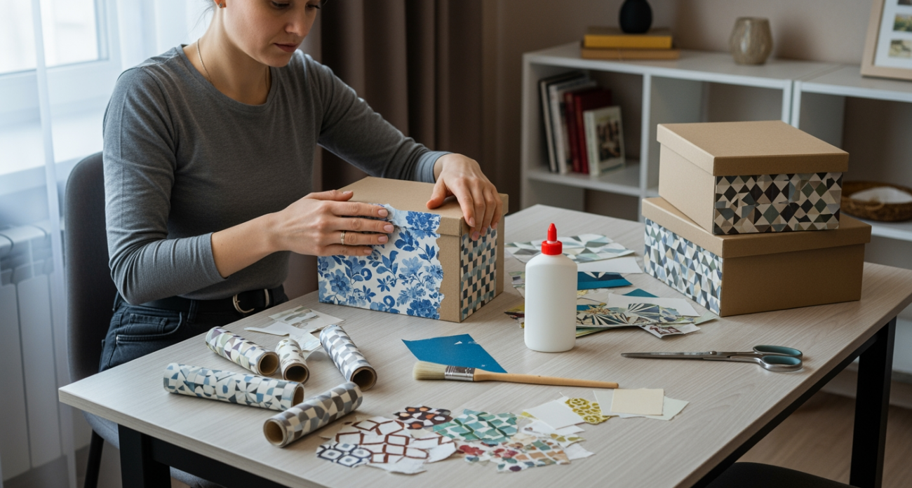 Превращаю остатки обоев в такие дизайнерские вещицы для интерьера, что соседи выстраиваются в очередь за мастер-классом