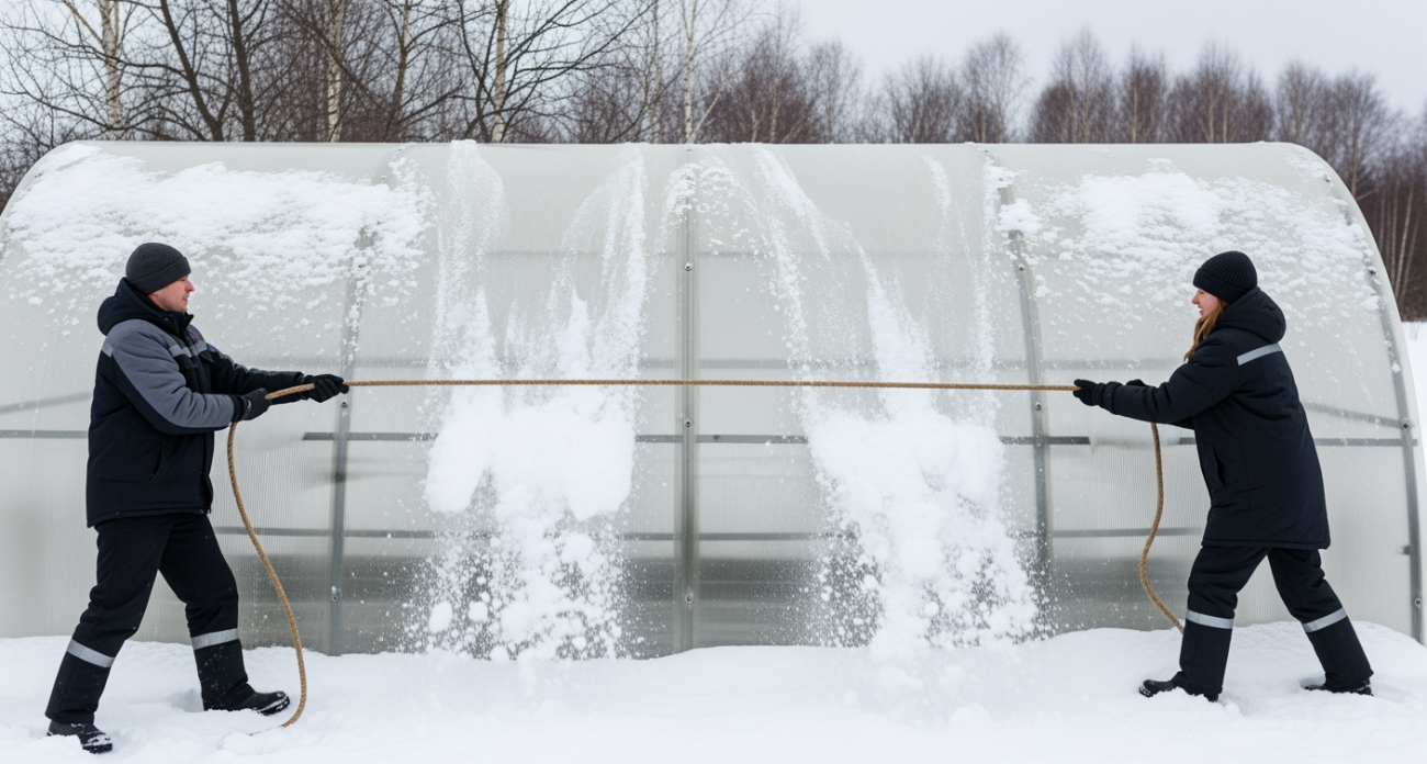 Народная смекалка против снежных заносов: дедовский метод очистки теплицы экономит силы и время каждого дачника
