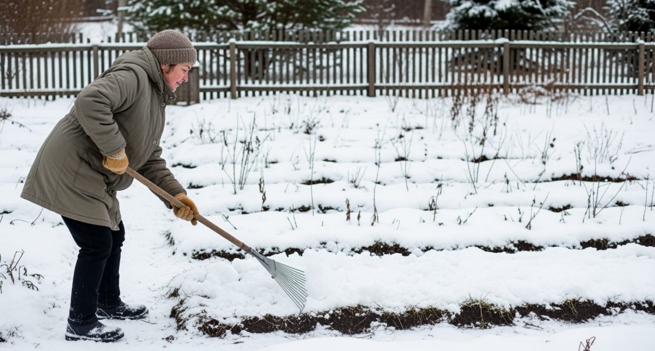 Забытый бабушкин трюк с февральским снегом превратит ваш скромный огород в предмет зависти всей округи