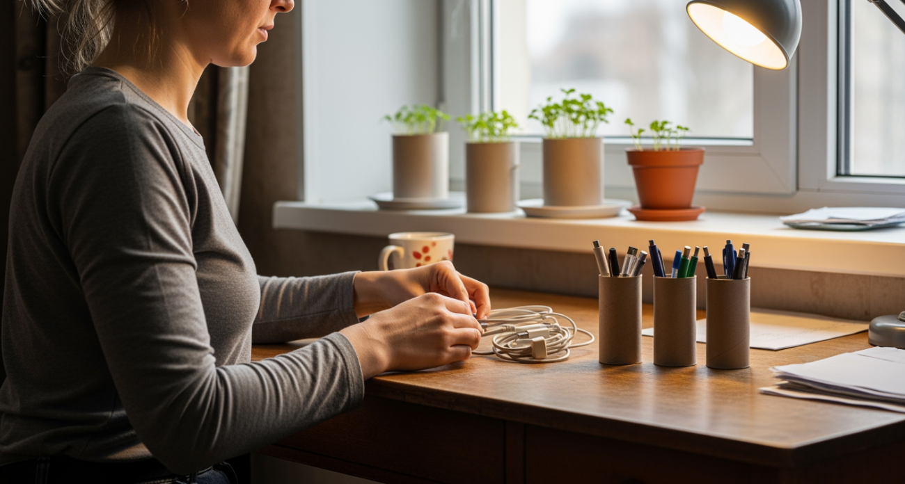 Втулки от туалетной бумаги превращаются в полезные вещи для дома за пару минут