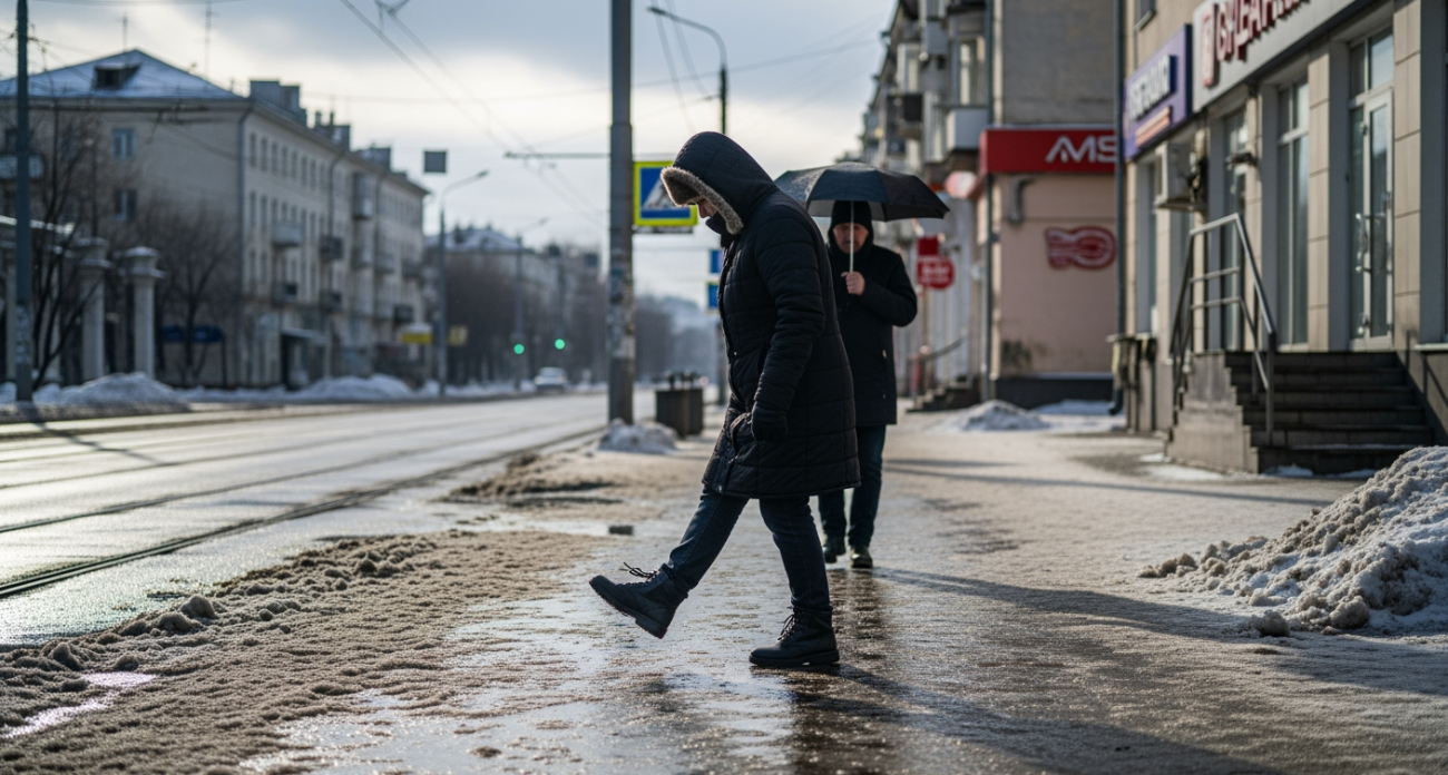 Первый день весны встретит гололедом и дождем со снегом