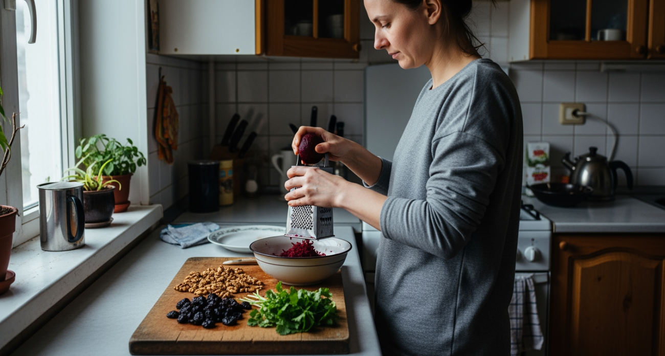 Постный свекольный салат который съедается первым на любом столе — готовится за 15 минут из простых продуктов