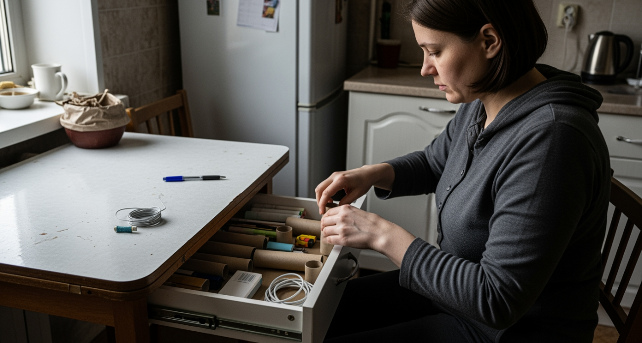 Пустые втулки от туалетной бумаги заменяют дорогие органайзеры и помогают навести порядок бесплатно