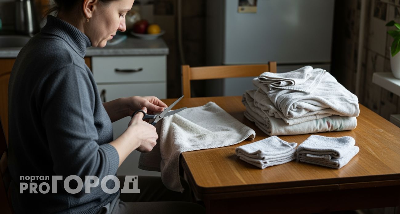 Превращаю потрепанные полотенца в незаменимые помощники по дому: 8 хитростей экономной хозяйки