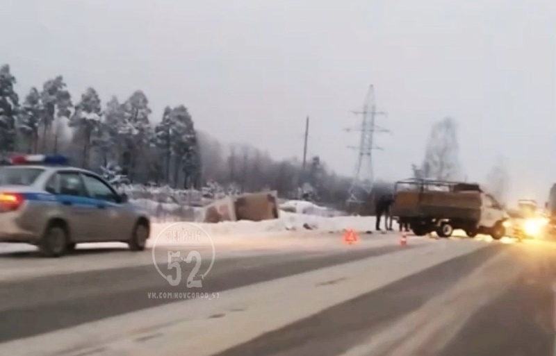 Две ГАЗели столкнулись лоб в лоб в Нижегородской области