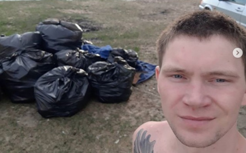 Сделаем планету чуточку чище: житель Дзержинска в одиночку навел порядок на пляже