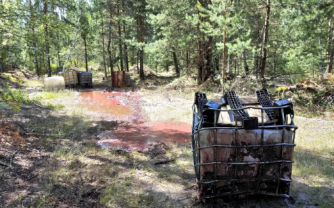 Нелегальная свалка химических отходов обнаружена в Дзержинске